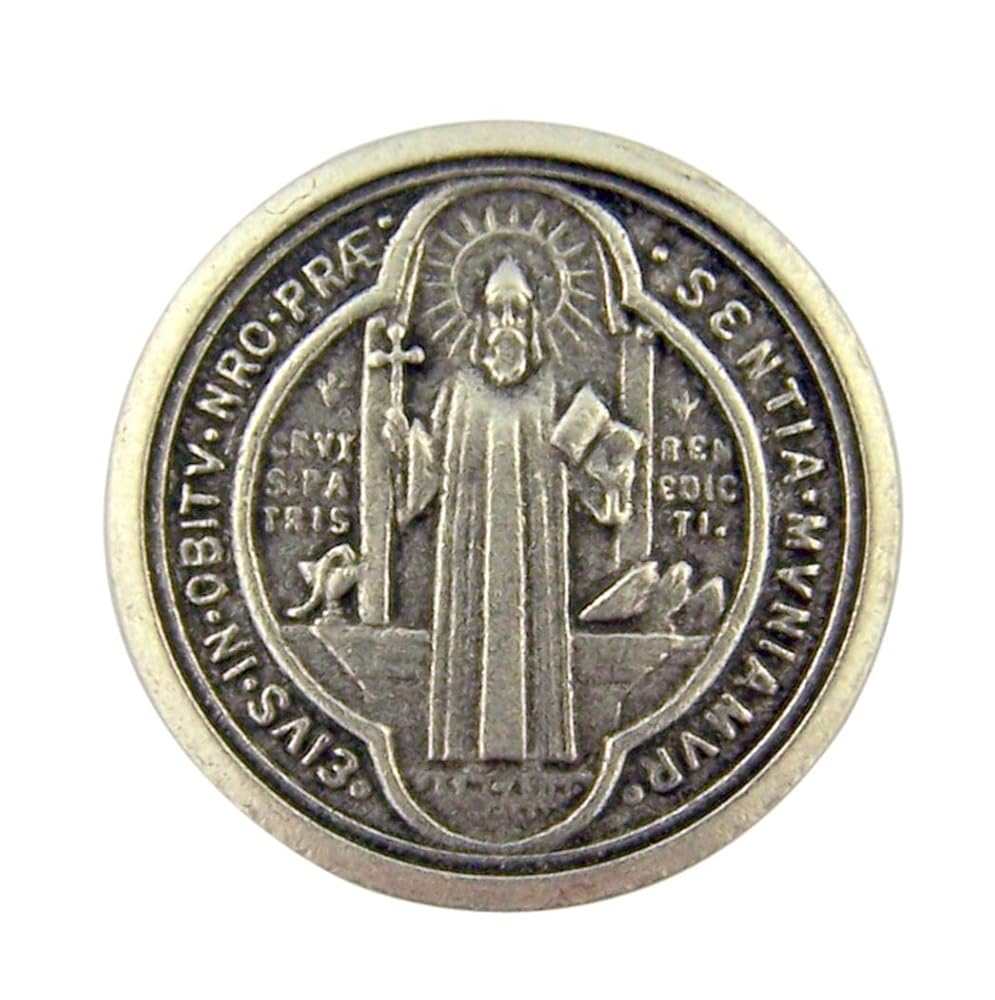 Amazon.com: Silver Tone Saint Benedict of Nursia Pocket